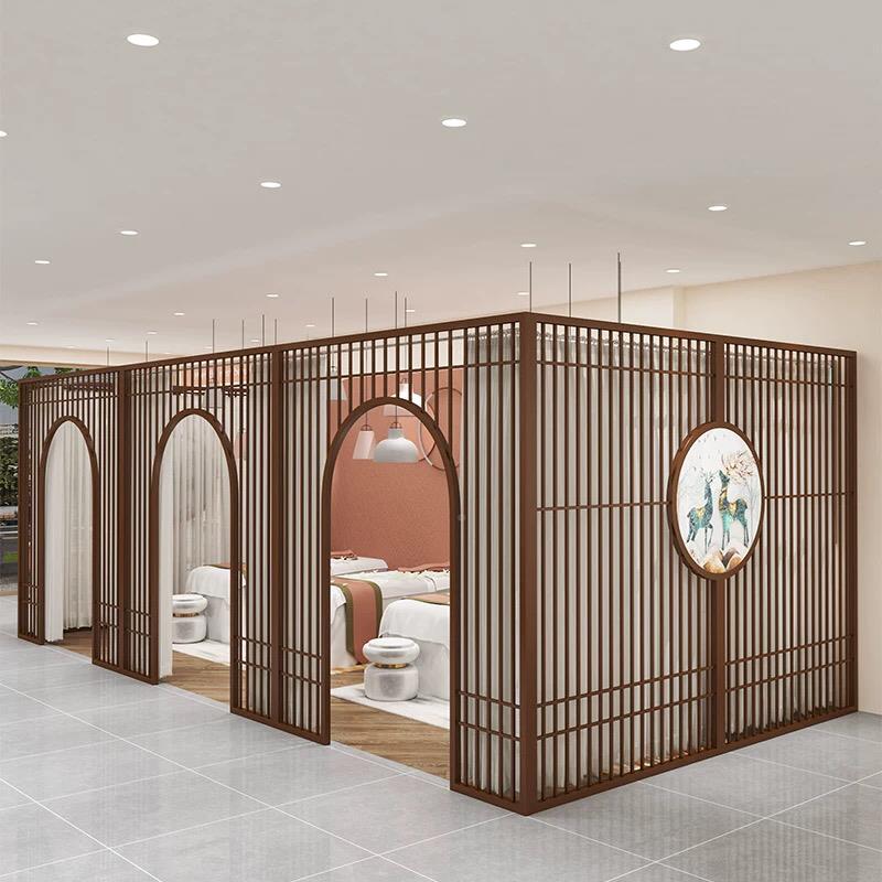 养美简容院屏风隔断墙客厅隔CKC出房间生馆代易轻现奢铁艺隔板遮