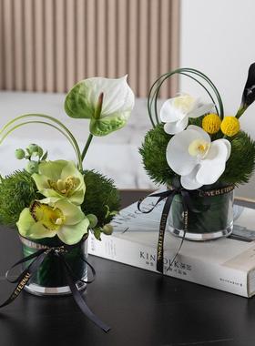 仿IFP-XLS-真摆件创意几餐桌花客厅酒店书架茶高档艺手感花石竹花