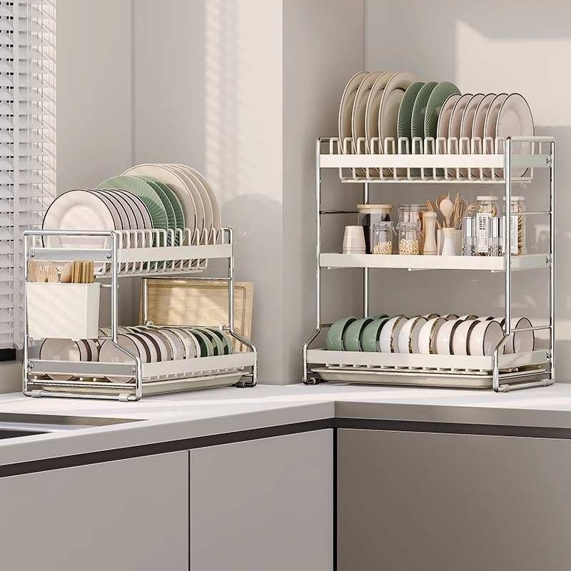 厂家供应厨房碗碟架家用收纳盘子碗筷菜板多功能置物架台面沥水架
