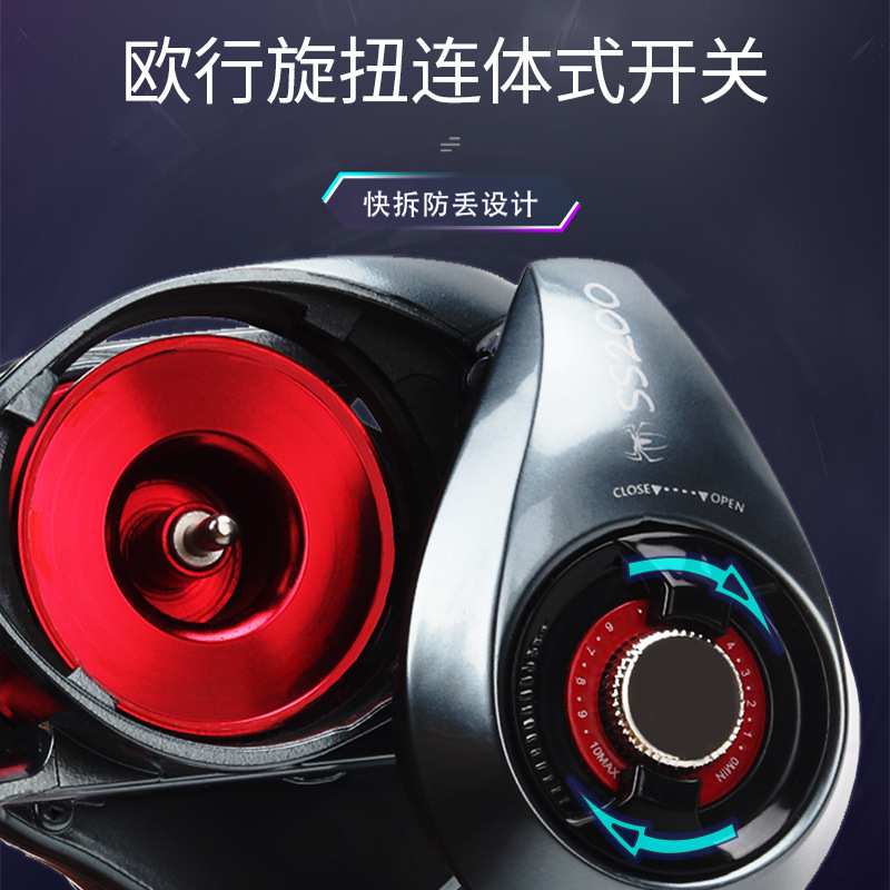 皓顿打黑渔轮路亚水滴轮无间隙雷强远投轮泛用海钓轮高速比渔线轮