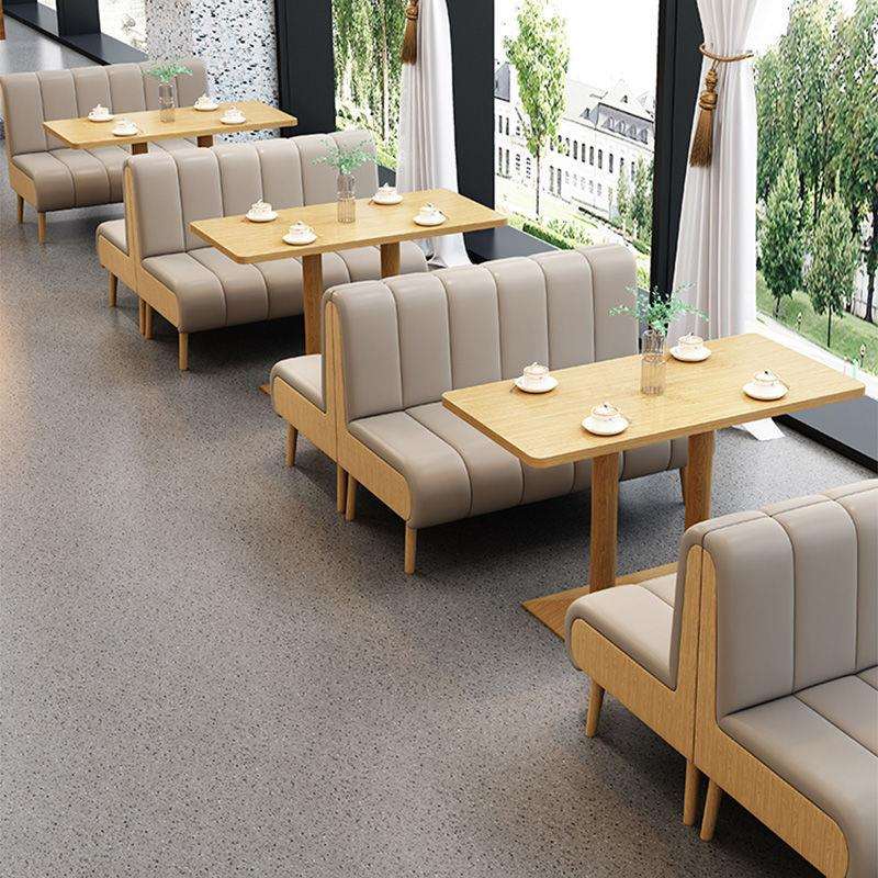 简约卡座沙发商用奶茶店咖啡厅西餐厅甜品冷饮休息区实木桌椅组合