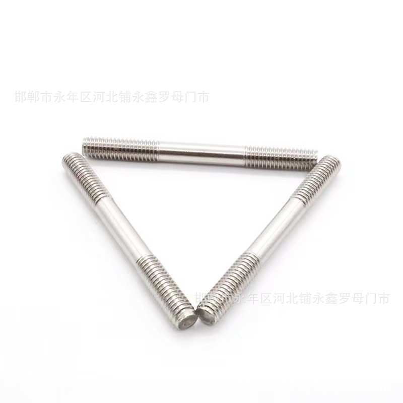 双头螺栓不锈钢201双头螺杆M5*30/150M6*40/200加长螺丝等长螺纹