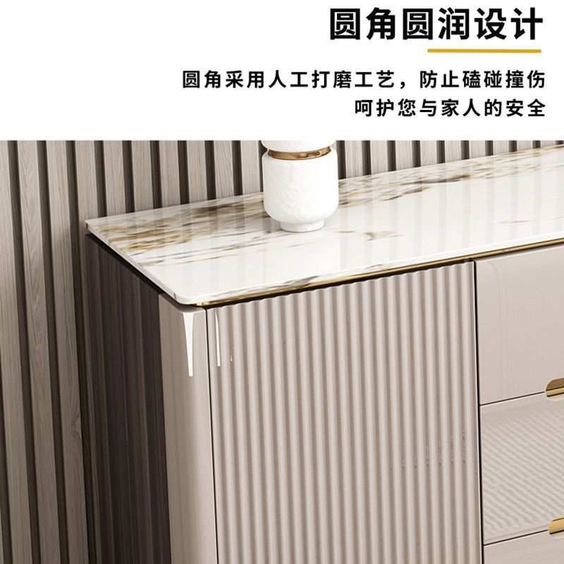 轻奢梳妆台卧室岩板电视柜斗柜一体现代简约伸缩化妆桌储物收纳柜