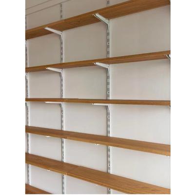 墙上书架客厅一字隔板AA柱置物架红橡木榉木挂墙悬空书桌一体可订