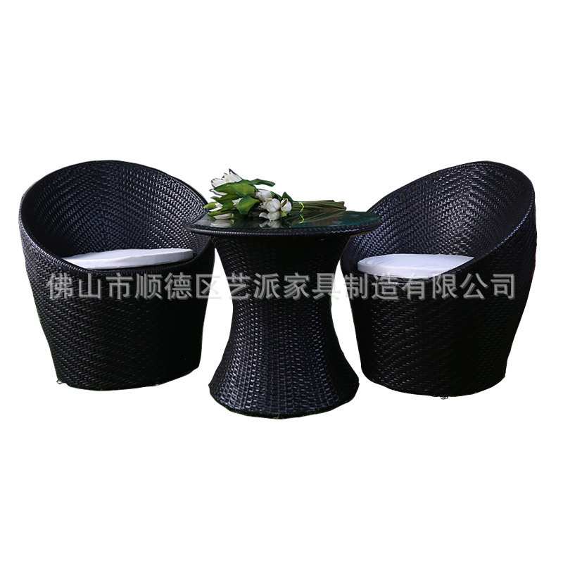 藤椅户外休闲桌椅 藤椅三件套阳台桌椅 餐厅咖啡馆藤家具8