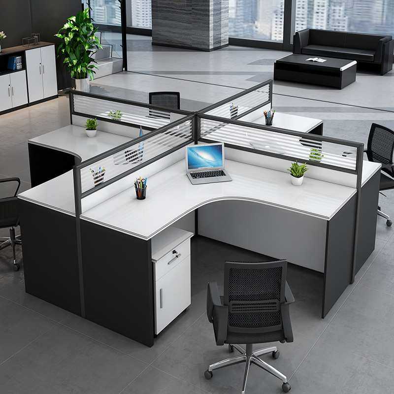 职员办公桌6人位桌椅组合员工4人隔断办公室屏风办公家具商用办公