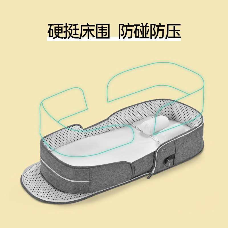 婴儿床便携式可移动床中床多功能可折叠宝宝床新生儿bb小床带蚊帐