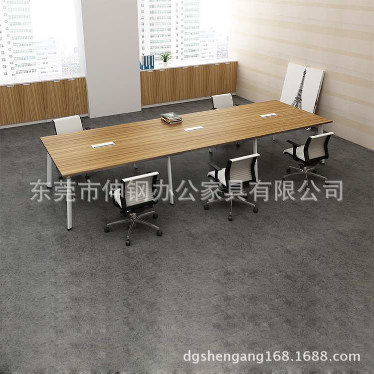 板式长条洽谈会议桌圆三角异形组合会客桌东莞深圳虎门办公家具