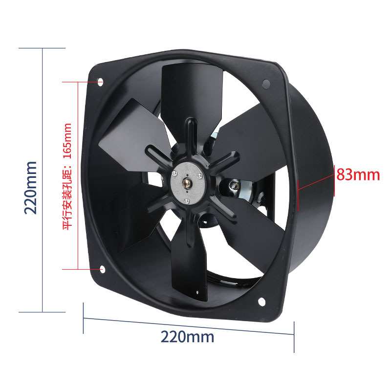 耐高温铁叶T200FZY2-D 4-D7-D轴流风机 机柜箱变散热风扇220V380V