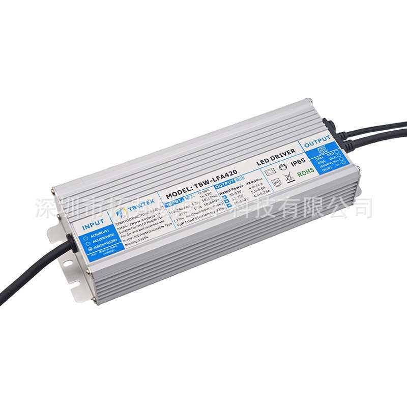 深圳拓邦威400W大功率防水恒压电源高PF36V48V打印设备珠宝灯