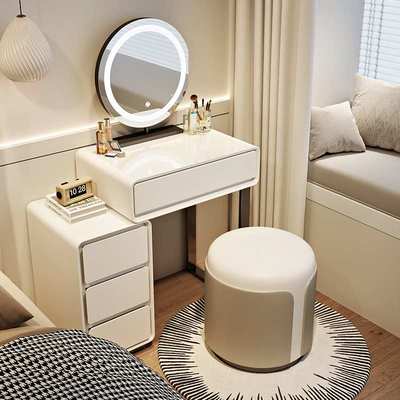 实木70公分长现代简约小户型梳妆台卧室床头化妆桌储物柜斗柜一体