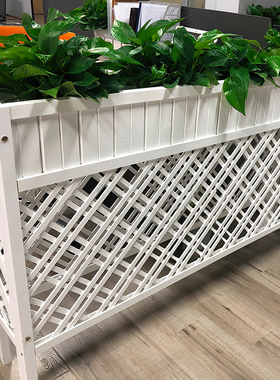 白色餐厅卡座隔断奶m茶店花架餐饮围栏办公室过道矮屏风美容院装