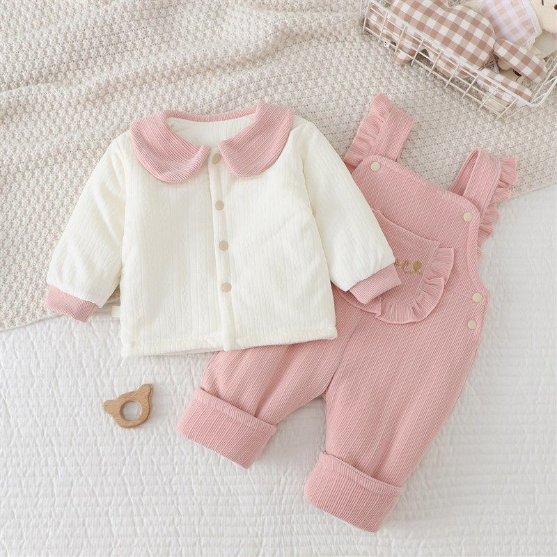 婴儿棉衣两件套女宝宝背带裤套装超萌洋气一岁棉袄连身裤分体秋冬,童装/婴儿装/亲子装,套装,淘宝优惠券,粉丝福利购,淘宝优惠卷