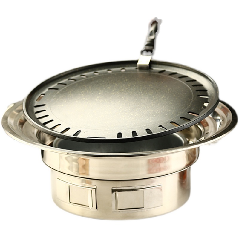 韩式烧烤炉家用木炭烤肉炉碳烤炉户外家庭小型圆形不锈钢无烟烤炉