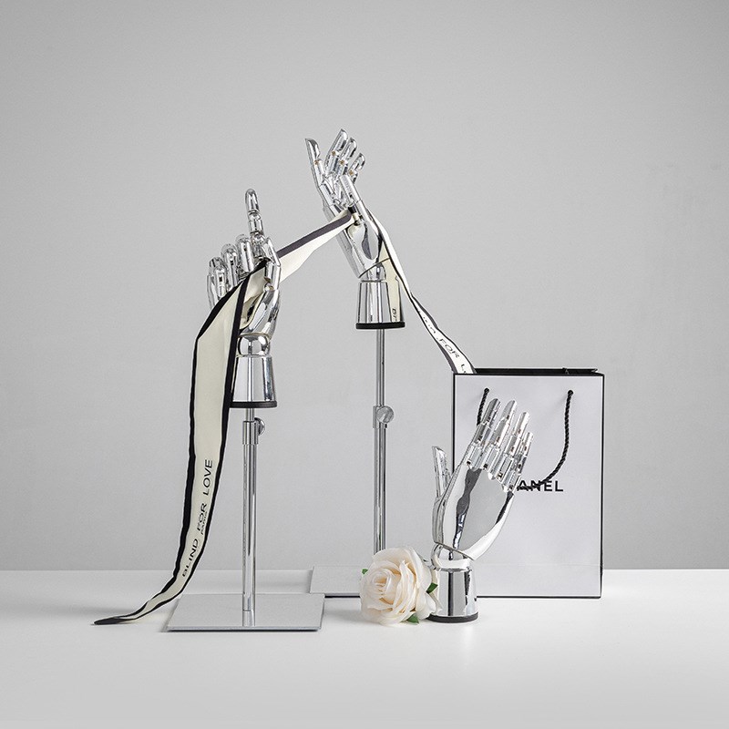 电镀手模道具珠宝首饰展示架假手模型服装店橱窗陈列架手套架摆件