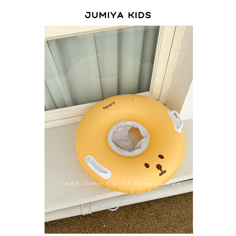 ins韩国emo熊儿童游泳圈婴儿腋下圈加厚小孩安全坐圈防侧翻座圈
