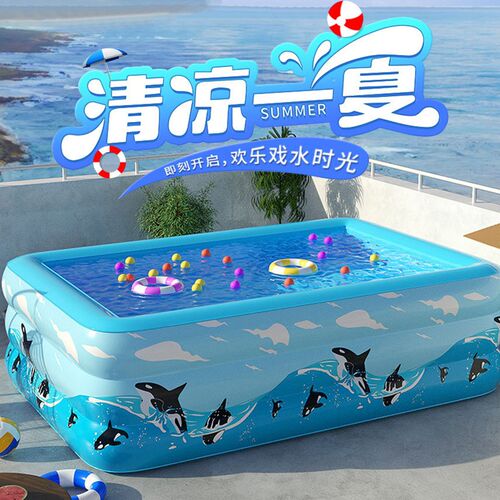 儿童充气游泳池家用婴儿宝宝洗澡桶小孩浴池大型家Y庭加厚戏水池