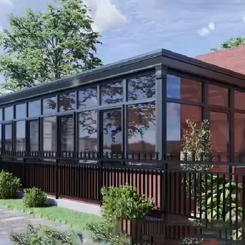 别墅可移动阳光房伸缩折叠智能电动玻璃顶自动不违建雨棚活动背景