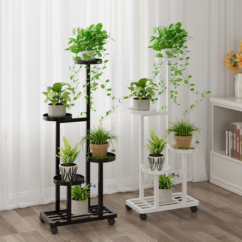 花架子客厅落地式可移动花架置物架阳台花盆托架铁艺绿萝2025新款