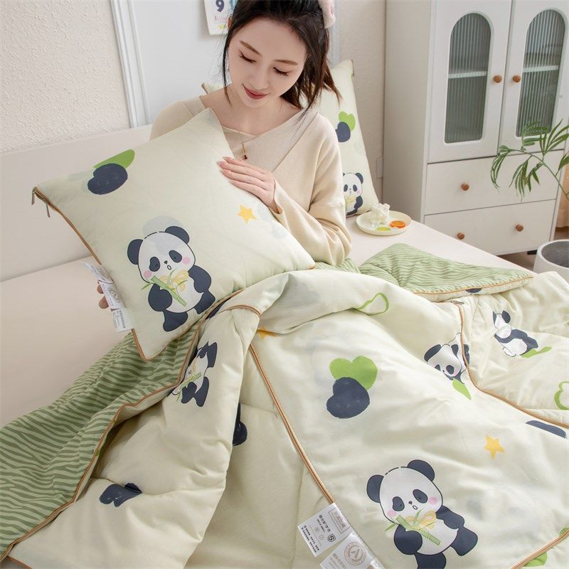 全棉印花儿童抱枕被子两用纯棉午休空调被办公室宿舍午睡沙发盖毯,居家布艺,抱枕被,淘宝优惠券,粉丝福利购,淘宝优惠卷