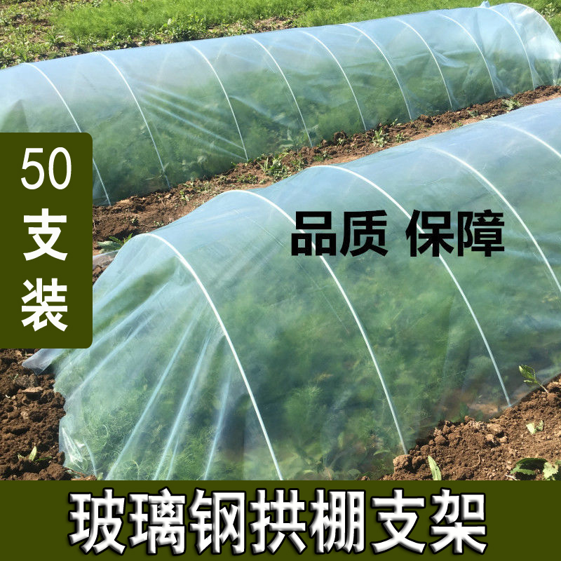 50根小拱棚支架拱杆竿大棚内棚套棚骨架玻璃纤维杆地膜园艺农用业