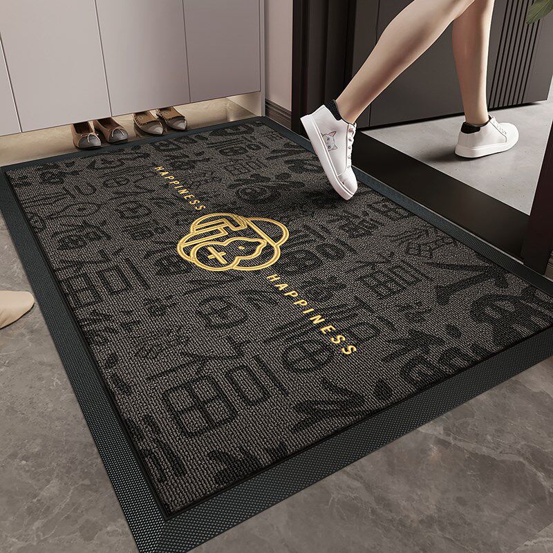 入户门地垫灰色高端耐脏除尘免洗地毯别墅豪宅门垫大门口防滑脚垫