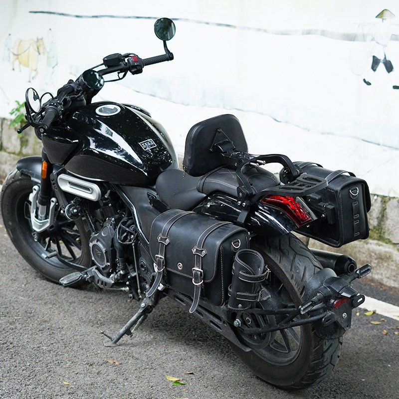 适用无极CU250护杠防摔杠改装新款CU525折叠靠背快拆皮边包换挡杆