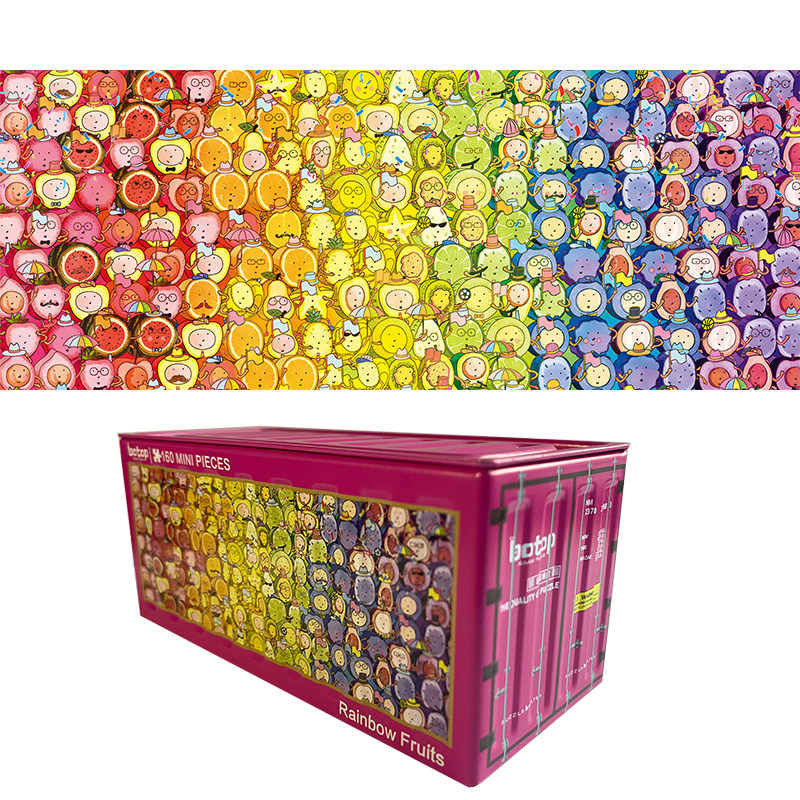 Botop 160片迷你拼图 益智有趣 成人拼图 8款铁盒集装箱拼图