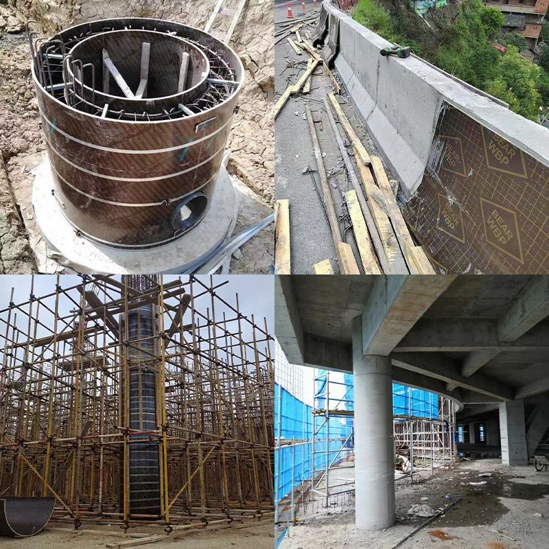 定型圆井建筑圆模板弧形模具检查井圆形柱模板电力基础圆柱木模板