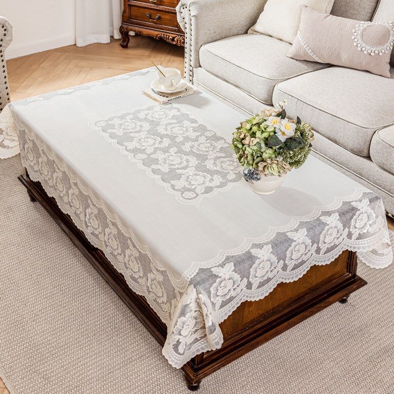 茶几桌布客厅2025新款防水pvc法式蕾丝烫金免洗欧式茶几垫茶几布,居家布艺,桌布,淘宝优惠券,粉丝福利购,淘宝优惠卷