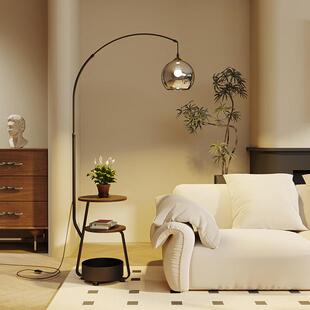 意式客灯厅钓落地025轻新款沙远盛达发旁置物一体奢高级感卧室鱼