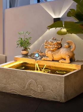 池庭户外鱼池园造景假山院喷泉露台花养龟貔XWS貅风水缸流水摆件