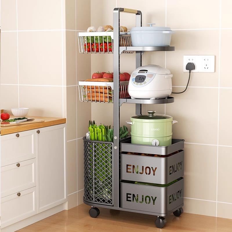 房置放物架落地家用多层锅架果蔬LDB菜子多功能篮锅具分层收纳厨