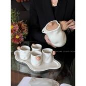 乔趣皿轻水杯套装 高级感奢待客陶瓷茶子水壶茶杯具套装 G5114迁新