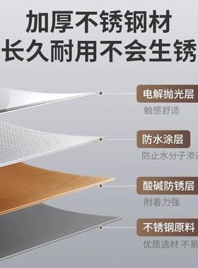 304不碟锈钢厨房碗架沥水收纳架多能台面放碗HWD-CPH-放筷功盘物