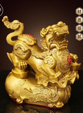 全铜入户一财柜福貔貅招财公母对乔迁新CFPX居礼品号大酒装饰品摆