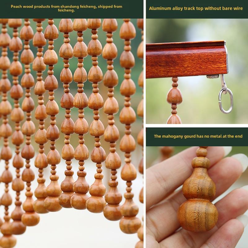 桃木珠帘卧室厨房卫生间厕帘NRS所木实门餐厅线客厅新款家和万事