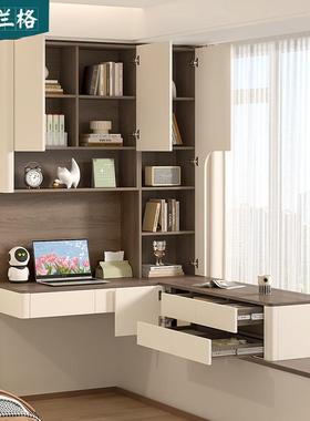 飘窗书桌书柜一体卧室悬空化妆台阳窗抽屉柜台柜储75541物子定制9