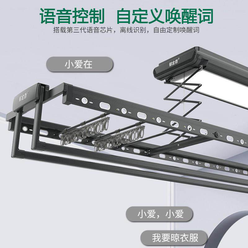 烘郁金晒香电动晒衣架阳用台升降智能晾衣机家语音干 干T-8231风