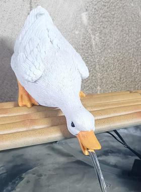 喷品空水鸭庭院假山鱼缸子水池流水增氧装饰造景调出水管树脂DIR