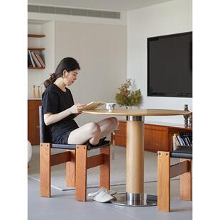 野桌作古原创费多拉圆桌樱桃木橡代木实木餐客厅圆桌中TABLE-20现