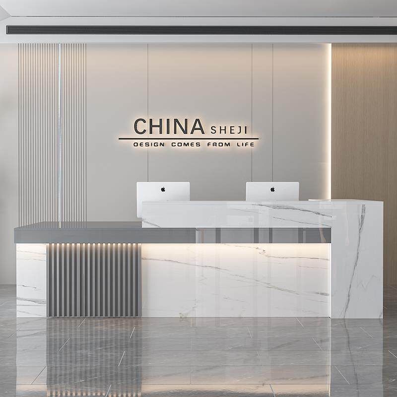 前台接待台医院收导诊台烤漆定制工作司吧台美公容台院便利店银台