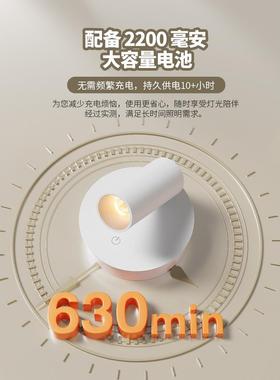 免布线充电灯壁无画32819线磁吸射灯免接线打孔卧床室头阅读灯照