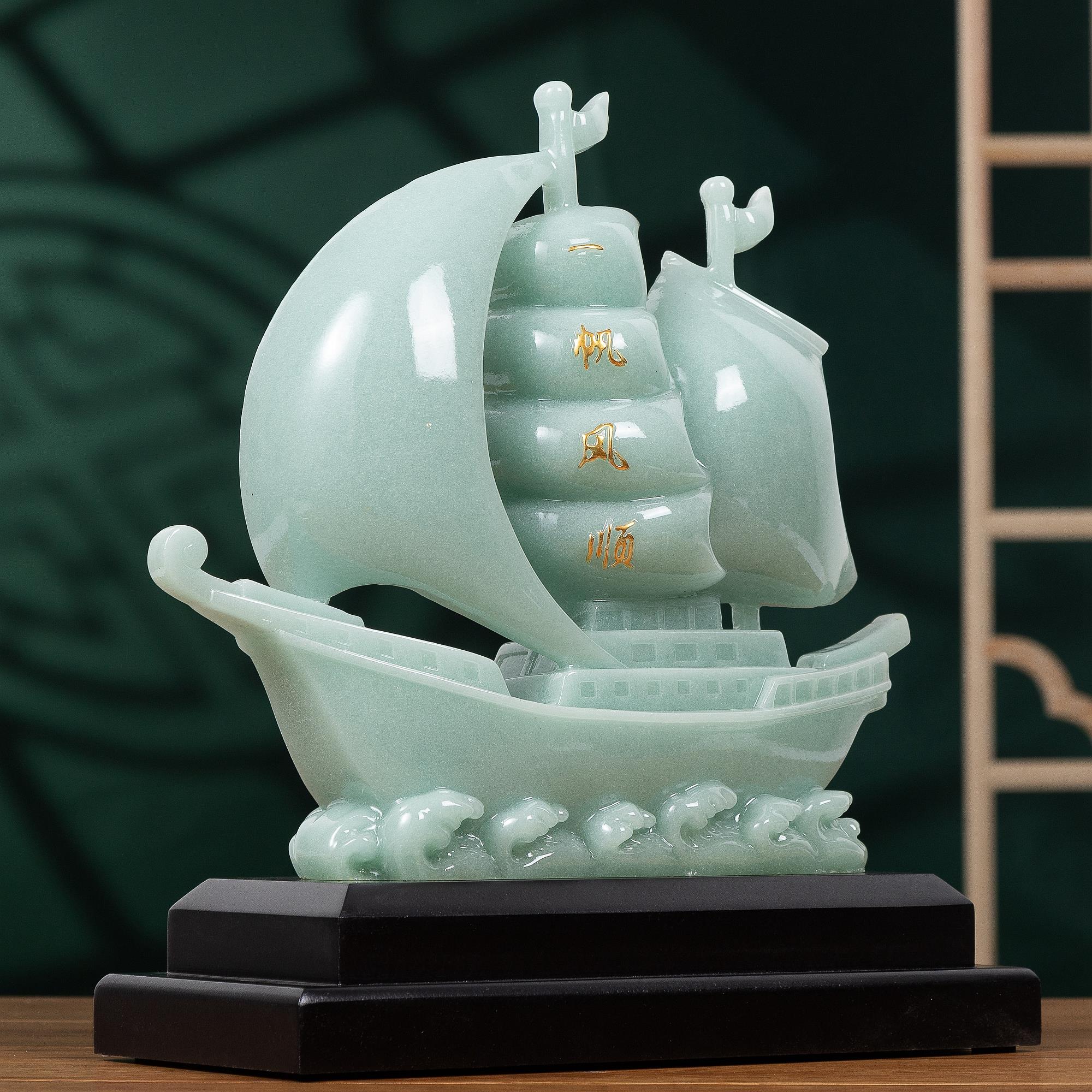 帆WBK风顺一船摆件客招财厅办公室酒柜装饰帆品公司店铺乔迁开业