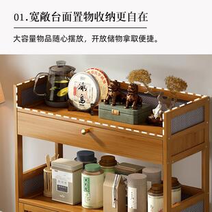 新茶水柜落地置物架客厅多列层收纳柜中69078式摆件展示架用家陈