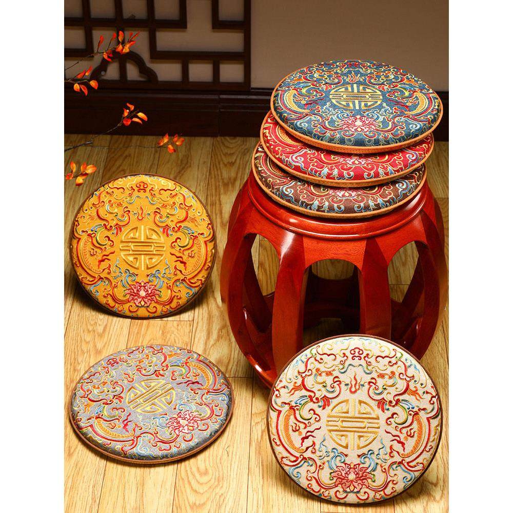 中式木鼓凳垫坐垫红椅圆形藤飘窗垫古筝鼓凳座垫子定制沙发圈椅垫,居家布艺,椅垫,淘宝优惠券,粉丝福利购,淘宝优惠卷