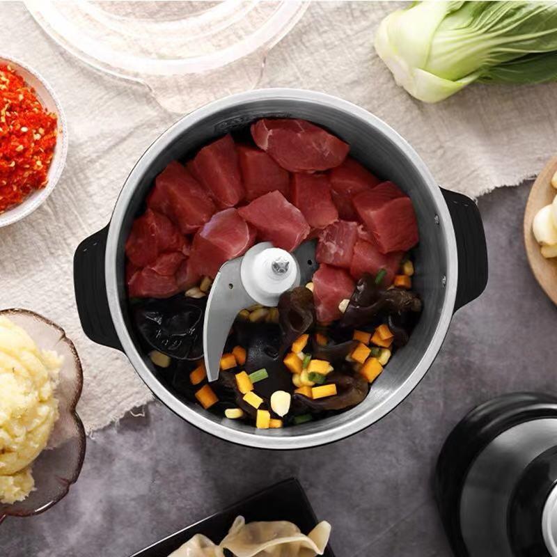 3大RS/6L商用绞肉拌机容量家用功电动不锈钢多能搅饺馅切菜机