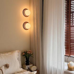 厅法式圆球壁灯卧室头34961灯覆古中古床墙风日式客背景阳台过道