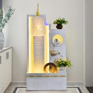 欧流水喷泉循环水摆件玄关缸式 客NIK厅落地景加湿鱼器假山水观风