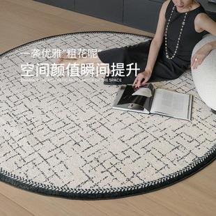 室地床边毯衣帽间 轻DT1140奢圆形毯无胶防水卧客厅款 人气同 法式